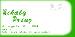 mihaly prinz business card